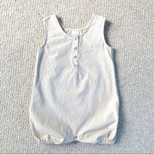 Classic Cream Sleeveless Baby One-Piece Romper